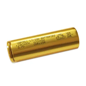 Baterai Lithium inr26800 6200mah 25A CDR 3.7v baterai 26800 untuk Senter Led