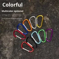 Finition brillante en forme de D en alliage d'aluminium à usage industriel Offre Spéciale transfrontalier mousqueton personnalisé grand crochet à boucle à ressort
