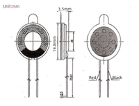 15MM 8Ohm 1W Full Range Miniatur Portabel Pengeras Suara Model JL-37 Cangkang Plastik Ultra-Tipis Magnet Internal