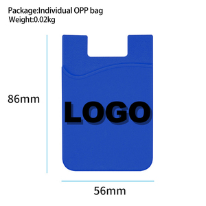 สติกเกอร์บัตรโทรศัพท์มือถือซิลิโคนโลโก้ที่กําหนดเอง ฝาครอบบัตรเครดิตขายส่ง กระเป๋าสตางค์บัตรโทรศัพท์มือถือติดคุณภาพสูง - Product Image 3