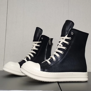 Chaussures de sport montantes décontractées pour hommes Owens Designer, bottes de luxe à lacets, chaussures de marche Rick en cuir véritable à semelle épaisse de haute qualité - Product Image 4