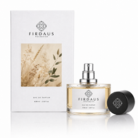 Flacon de parfum en verre transparent classique Firdaus, emballage de parfum personnalisé avec pompe pulvérisatrice et logo personnalisé
