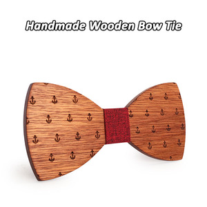 Nouveautés 2026 : Nœuds <span class=keywords><strong>Papillon</strong></span> en <span class=keywords><strong>Bois</strong></span> Motif Ancres de Bateau, Écologiques, Rouges, pour Hommes Adultes, Cadeaux de <span class=keywords><strong>Mariage</strong></span> et Accessoires de Marié - Product Image 5