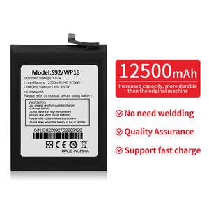 Venta al por mayor S92 <span class=keywords><strong>12500mAh</strong></span>/48.375WH 3,87 V Reemplazo de la batería de litio para <span class=keywords><strong>Oukitel</strong></span> S92/<span class=keywords><strong>WP18</strong></span> Productos de uso de teléfonos celulares de la <span class=keywords><strong>WP18</strong></span>-PRO - Product Image 4