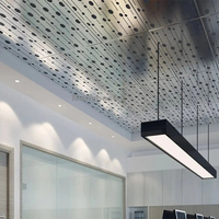 Carreaux de plafond en aluminium perforés décoratifs intérieurs/extérieurs de bureau de caractère