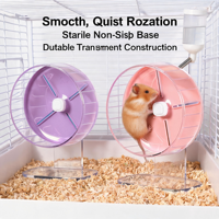 Grande Roue de Course Silencieuse en Acrylique Étanche pour Hamsters avec Support Silencieux