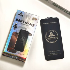 ฟิล์มกระจกนิรภัยกันรอยแบบเต็มจอ ESD black king kong 360 ป้องกันการมองเห็น สำหรับ iPhone 18 Duo 17Air 16 15 pro max ป้องกันการสอดแนม - Product Image 2