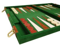 Vintage Premium Backgammon Spielset Klassisches traditionelles Ledertasche Aktentasche Stil Leder Faltbares Backgammon Spiel