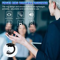 Présentateur sans fil RF 2,4 GHz, pointeur laser pour présentation, télécommande à anneau pour PowerPoint, stylo clic pour diapositives PPT, rechargeable