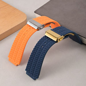 Bracelets de montre en caoutchouc de silicone de 25 mm, bracelets de montre de sport de plongée, bracelets étanches pour montre <span class=keywords><strong>Hublo</strong></span> - Product Image 5