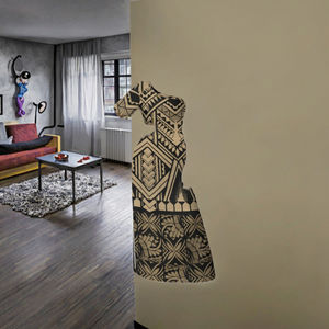 Gaun Wanita Lengan Pendek Model Off-Shoulder Motif Tapa Polinesia Mewah, Fashion Trendi, Permintaan Tinggi untuk Pesta Wanita, ODM Tanpa Tali - Product Image 3