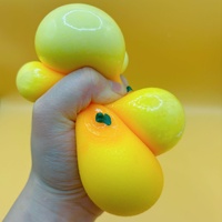 Balle anti-stress orange souple à rebond lent, jouet sensoriel fait main pour la décompression, pour garçons et filles de 14 ans et plus