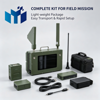 Dispositif de localisation de drones portable robuste DF-04 IP66 avec support trépied pour la surveillance des espaces aériens en plein air lors de rassemblements massifs