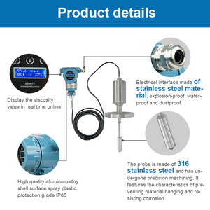 SPX504C pengukuran Viscometer getaran <span class=keywords><strong>Online</strong></span> produksi otomasi industri perangkat viskositas cairan - Product Image 4