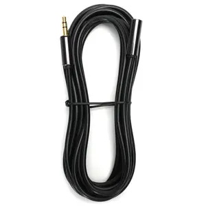 Cable de audio de 3,5 mm macho a hembra, 3 m, color negro, ideal para conectar dispositivos de audio y transferir sonido. - Product Image 2