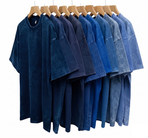 เสื้อยืดโอเวอร์ไซส์คอกลม แขนสั้น ผ้าคอตตอน 100% หนัก 250 กรัม ทรงหลวม สไตล์วินเทจ ล้างสีแบบแอซิดวอช  สำหรับขายส่ง แบบเรียบๆ ไม่มีลาย สั่งทำได้ ยูนิเซ็กส์ - Product Image 1