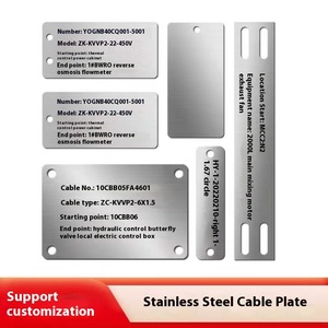 사용자 정의 명찰 집 번호 조각 수제 1mm 스테인레스 금속 표시 기계 장비 식별 빈 금속 - Product Image 4