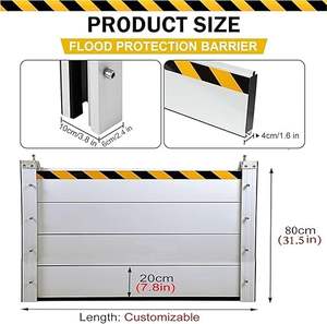 Konut Tipi Yeraltı Garajları için Çıkarılabilir Su Geçirmez Duvarlar, Kapılar ve Bölmeler - Alüminyum Su Baskını Kontrol Bariyerleri - Product Image 5