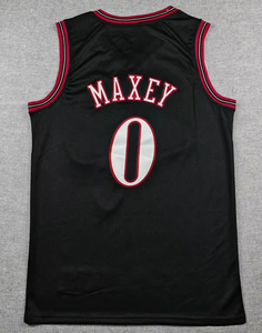 قميص كرة السلة الجديد لموسم 2026 رقم 21 لجويل إمبييد ورقم 0 تايريس ماكسي، زي رياضي صيفي عالي الجودة قابل للتنفس مع تطريز مخيط، إصدار المدينة - Product Image 3