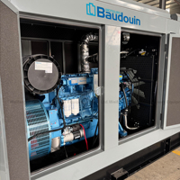 Groupe électrogène diesel super silencieux Baudouin de haute qualité 160 kVA 110 kVA 250 kW 400 V Triphasé 50 Hz Démarrage automatique ATS Moteur 6M16G350
