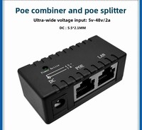 Module d'alimentation PoE 5-48V avec connexion RJ45, Boîtier d'alimentation en pont monofilaire, Combinateur, Synthétiseur, Séparateur