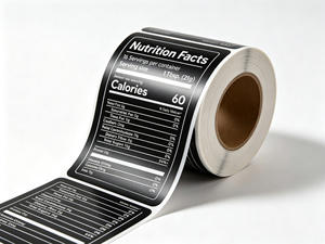 Étiquette autocollante personnalisée imperméable pour les informations nutritionnelles et les ingrédients alimentaires, adhésive pour l'emballage des compléments alimentaires en bouteille ou en pot - Product Image 1