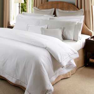 Luxe <span class=keywords><strong>5</strong></span> étoiles broderie hôtel 100% coton égyptien 500 fil ensemble de draps avec ruban bordure ensemble de literie ensemble de linge de lit - Product Image 4