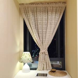 Tende macramè all'uncinetto fatte a mano bianche vintage all'uncinetto - Product Image 2