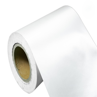 Rouleaux d'autocollants en tissu polyester satiné vierge de haute qualité avec adhésif acrylique pour la masquage sur vêtements et draps
