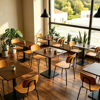 Ensembles de tables et chaises en bois modernes pour hôtels et restaurants, prix bas, livraison rapide, pour la restauration rapide et les événements.