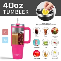 Toptan 40oz paslanmaz çelik saplar Tumbler 30 oz sıcak termal kahve kupa su şişesi Metal payet kapağı ile özelleştirilebilir