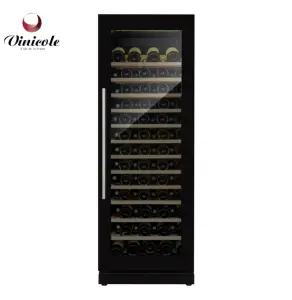 VI110S Compresor Independiente para Bodega de Vino, Enfriador de Vino con Puerta de Vidrio, Sistema de Refrigeración de Ventilador Eléctrico Negro sin Alcohol