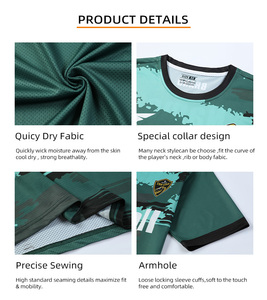 Meilleure Vente Uniforme de Football 100% Polyester par Sublimation, Ensemble Maillot de Foot Uni et <span class=keywords><strong>Vierge</strong></span> pour Homme, Nouveau Design sur Mesure OEM - Product Image 5