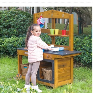 Eibele juguetes al aire libre juego de juguetes de madera cocina y compras equipo de juego de rol de madera personalizado niños juego de rol de simulación - Product Image 3