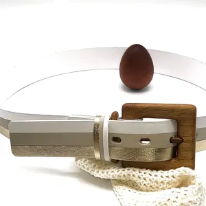 Cinturón de cuero y madera de lujo para mujer Guilin Gentle 351 - Product Image 6