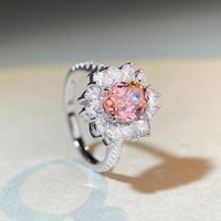 Bague de doigt en argent 925 avec grande pierre colorée personnalisée, bijoux fins, rubis vintage, délicate, luxueuse, pour femmes, anneaux en zircone cubique