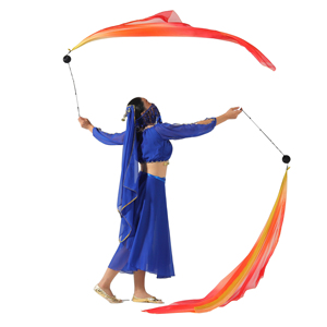 Velo de danza de adoración Poi Ball Danza del vientre Poi Streamer Throw Ball <span class=keywords><strong>Haka</strong></span> Polynesian Dance Veil Poi - Product Image 1