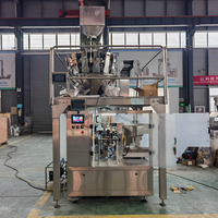Machine d'emballage rotative multifonction pour sachets préformés Doypack pour noix, snacks, grains de café et granulés
