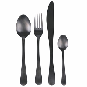 Set di posate in raso nero da 24 pezzi 5TH AVENUE - Product Image 1