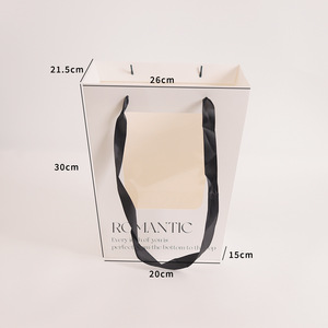 Sacchetti di carta a <span class=keywords><strong>fiori</strong></span> trapezoidali con Logo stampato personalizzato all'ingrosso stile <span class=keywords><strong>Boutique</strong></span> Tote Bag Design OEM & ODM - Product Image 5