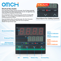 OMCH CH902 Interrupteur de contrôle de température non intelligent personnalisé 96x96mm Grand thermostat Entrée type K Sortie relais SSR Double alarme