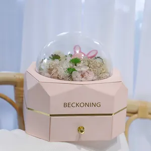 Neuankömmling Großhandel Clear Acryl Flower Box für ewige Blumen