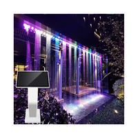 Rideau de pluie numérique graphique personnalisé en acier inoxydable 304, mur cascade numérique programmable pour centre commercial, hôtel, place publique, aménagement paysager