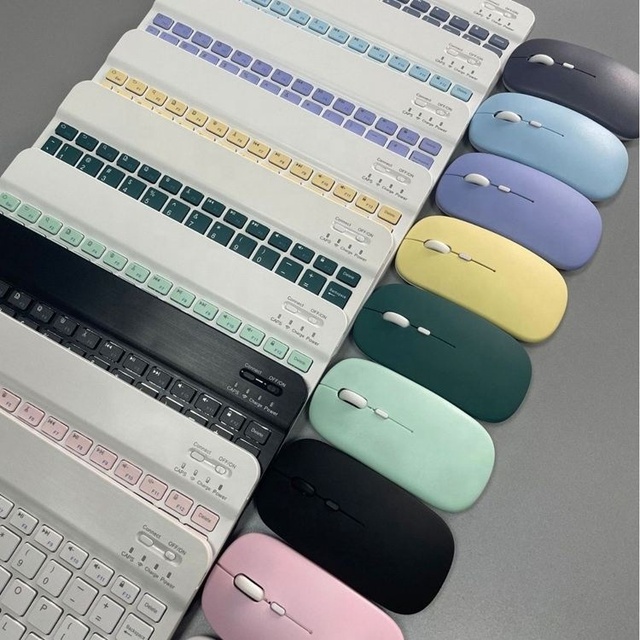 Wireless RGB Backlit Ultra Slim Keyboard Mouse Combo for Desktop-Anti-Fall & Waterproof Custom Logo Available