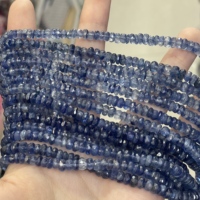 Perles de Kyanite Bleue Naturelle Facettées 3-5mm pour la Fabrication de Bijoux, Rondelles DIY pour Bracelets et Colliers, Vente en Gros Jinstone