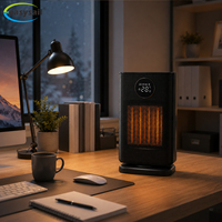 Chauffage d'appoint silencieux en céramique avec écran LED tactile et télécommande
