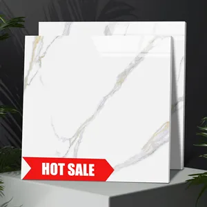 60x60 White Marble Floor Tile Pisos Porcelanato Livingroom Full Body Glazed Polished Porcelain Ceramic Tiles For Interior