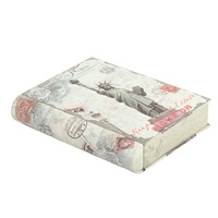 Mini boîte métallique en forme de livre, logo personnalisé petite charnière boîte en étain pour chocolat, vente en gros