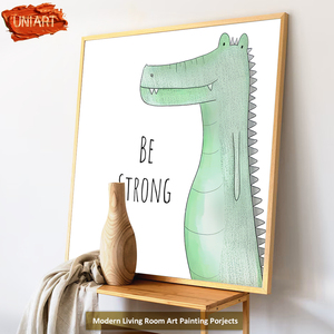 Impresión en Lienzo de <span class=keywords><strong>Cocodrilo</strong></span> de Dibujos Animados, Estilo Nórdico, para Cuarto Infantil, Impresión Digital Brillante, Pósteres Decorativos para Pared - Product Image 6