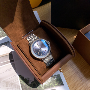 Reloj mecánico automático con zona horaria múltiple resistente al agua para hombre con cronógrafo de estilo de aviación clásico - Product Image 1